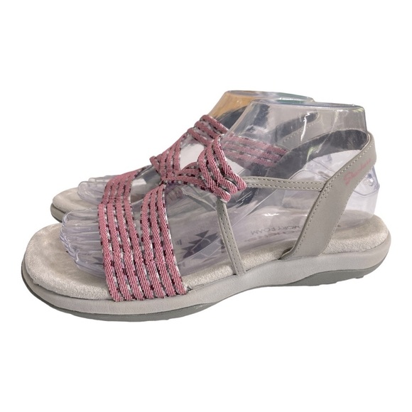 Skechers Reggae Slim Pink and Gray Sandals size 7 - Picture 11 of 14